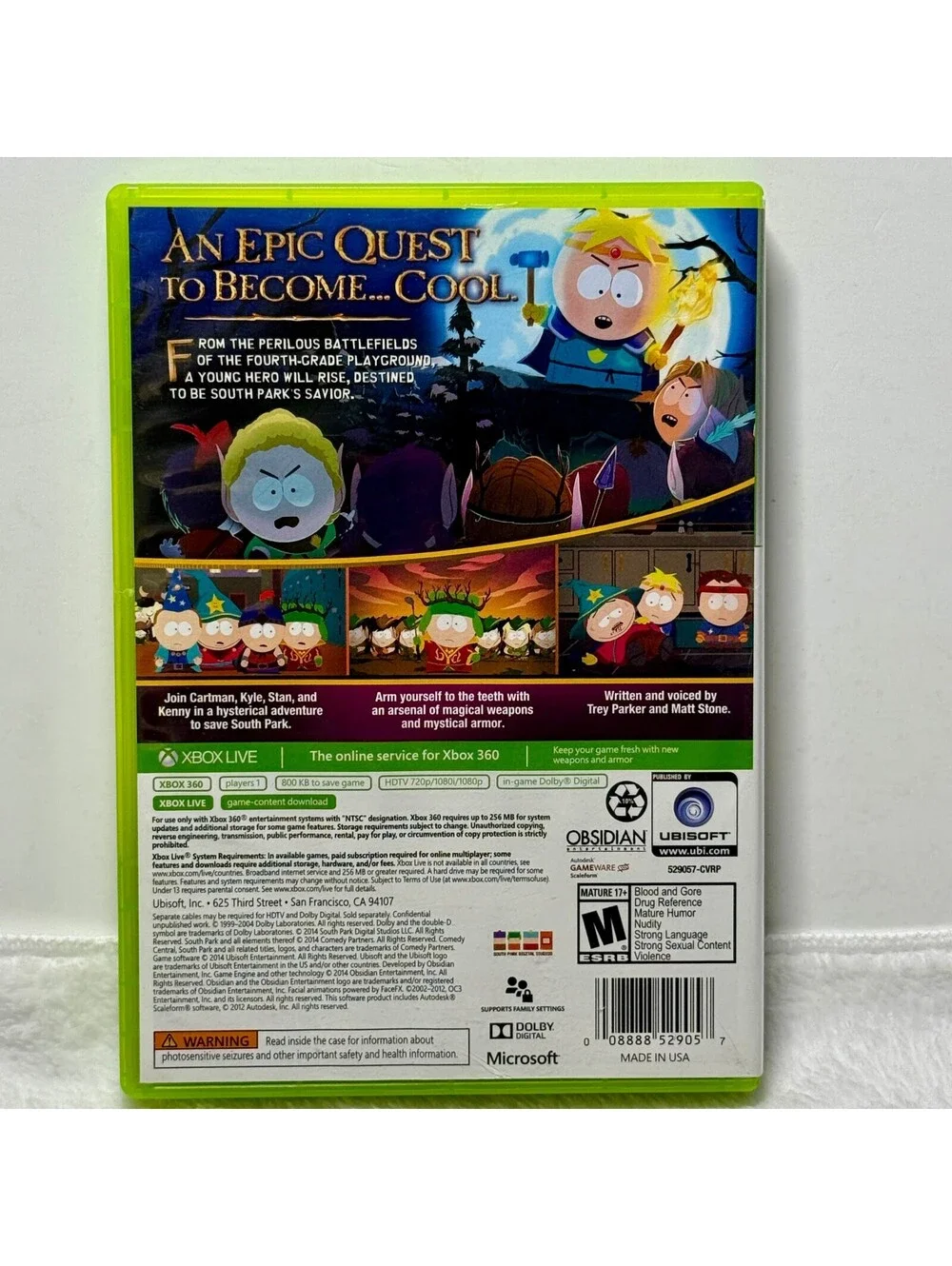 South Park The Stick of Truth Platinum Hits Xbox 360 Complete